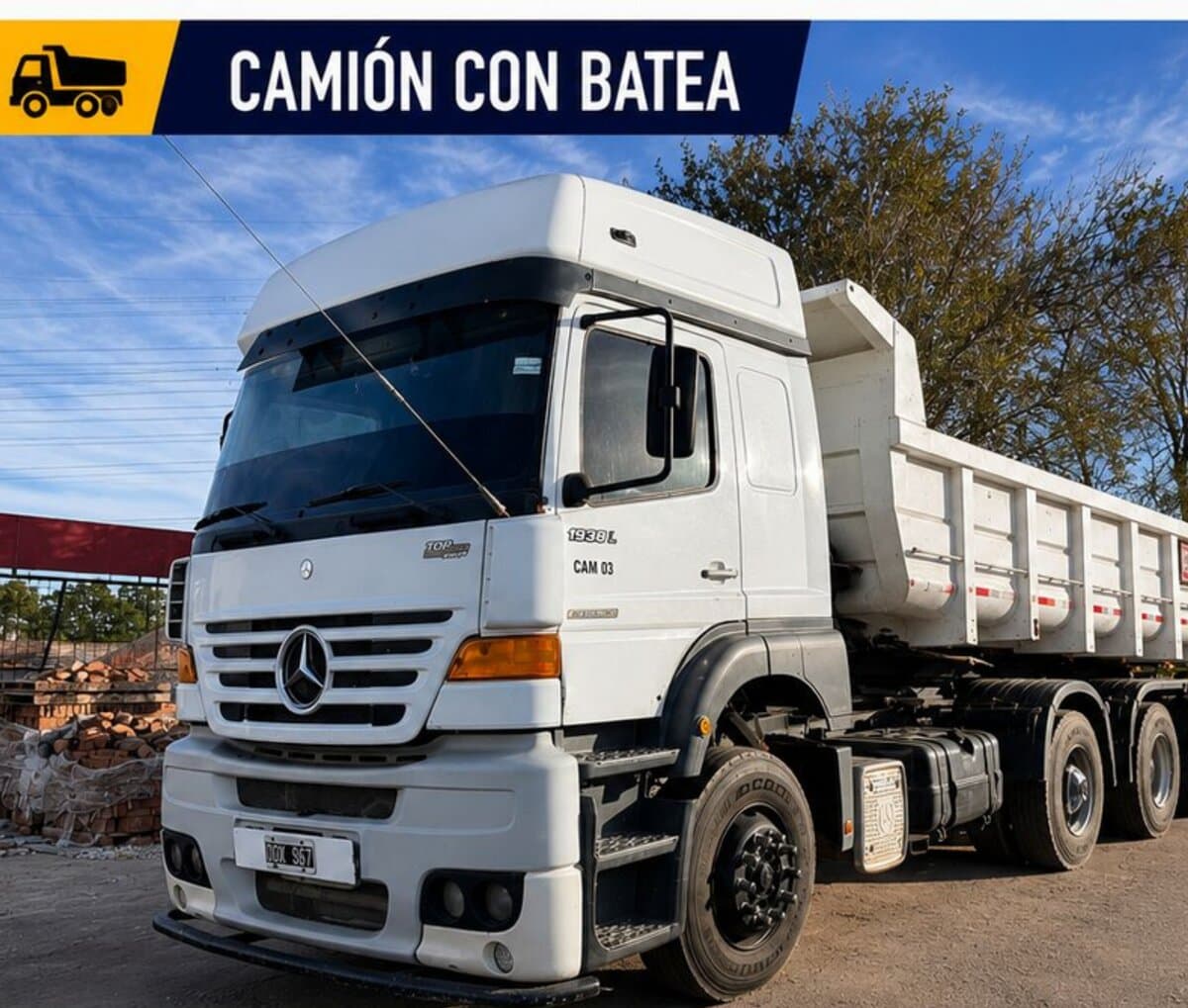 Mercedes Benz 1938 L con batea 3 ejes