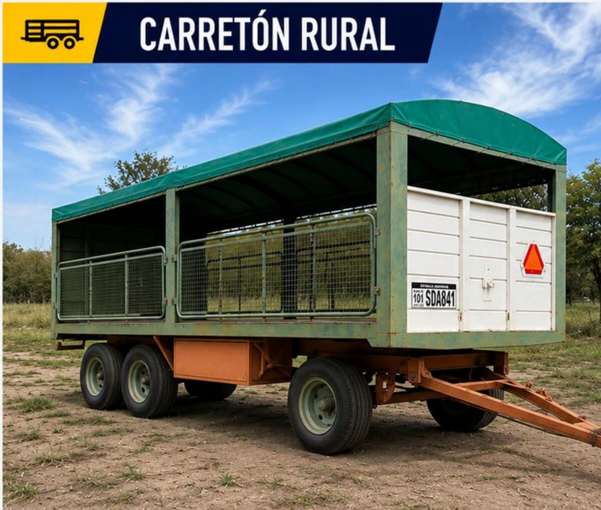 Carretón rural 5 toneladas 2 ejes con duales