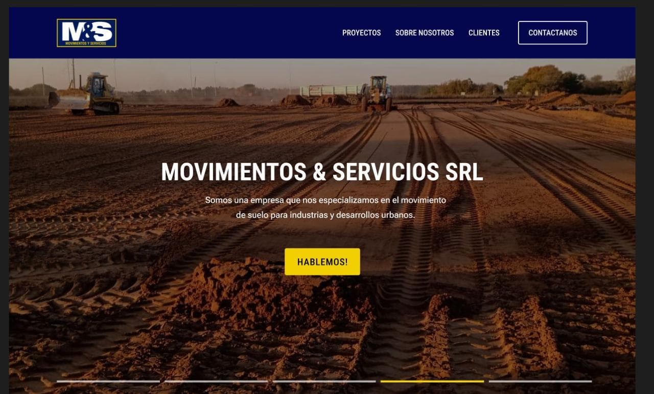 Maquinaria y flota propia de Movimientos y Servicios